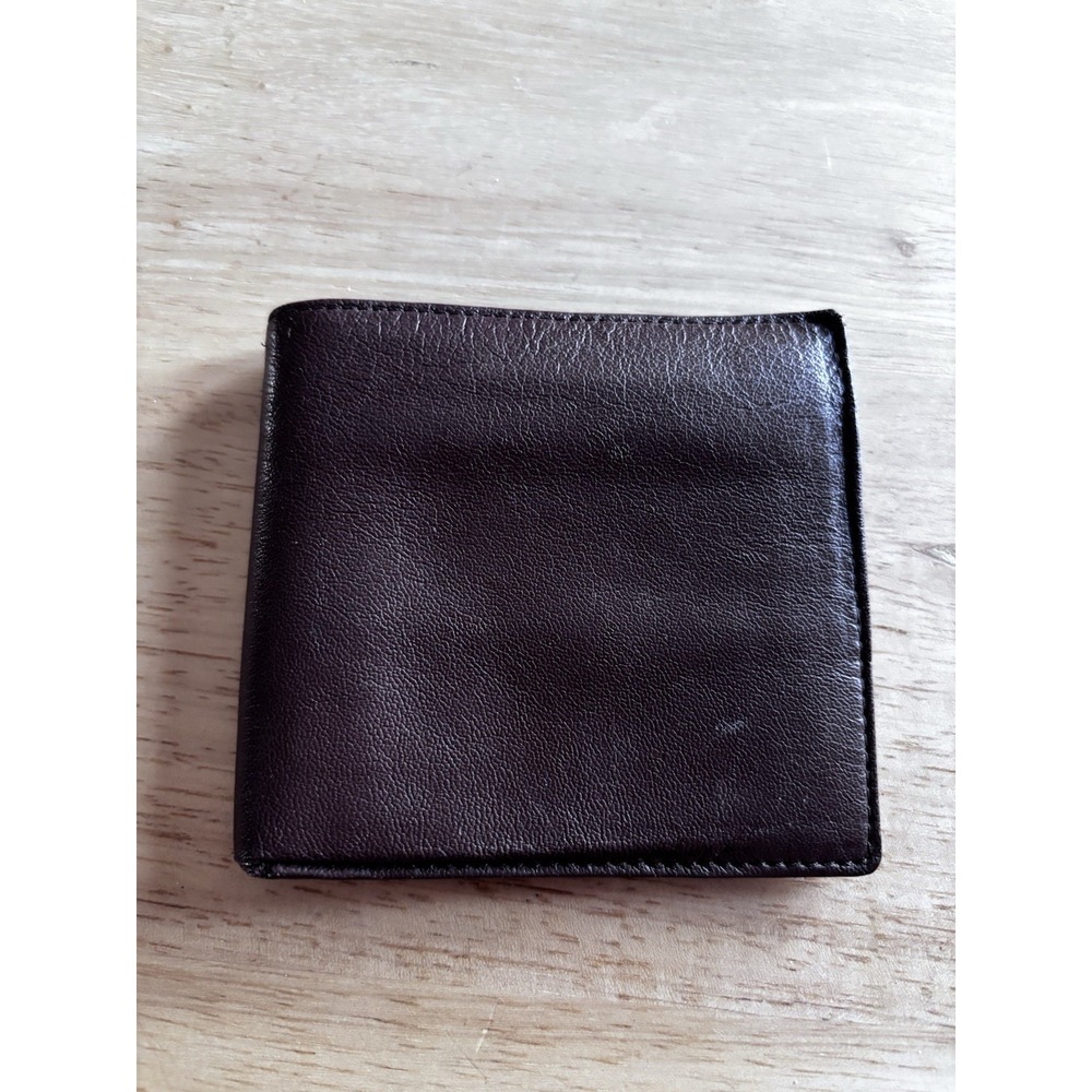 Peruzzi Brown Leather Wallet Made In Italy Minimalist Classic Soft